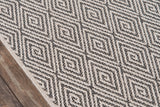 Momeni Erin Gates Downeast DOW-6 Machine Made Contemporary Geometric Indoor/Outdoor Area Rug Charcoal 9'10" x 13'2" DOWNEDOW-6CHR9AD2
