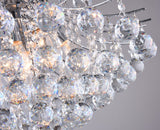 Bethel Chrome Chandelier in Metal & Crystal