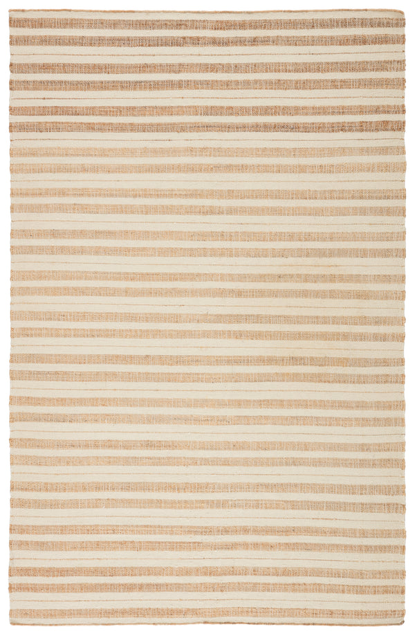 Jaipur Living Rey Natural  Striped Tan/ Ivory Area Rug (10'X14')