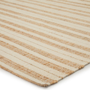 Jaipur Living Rey Natural  Striped Tan/ Ivory Area Rug (10'X14')
