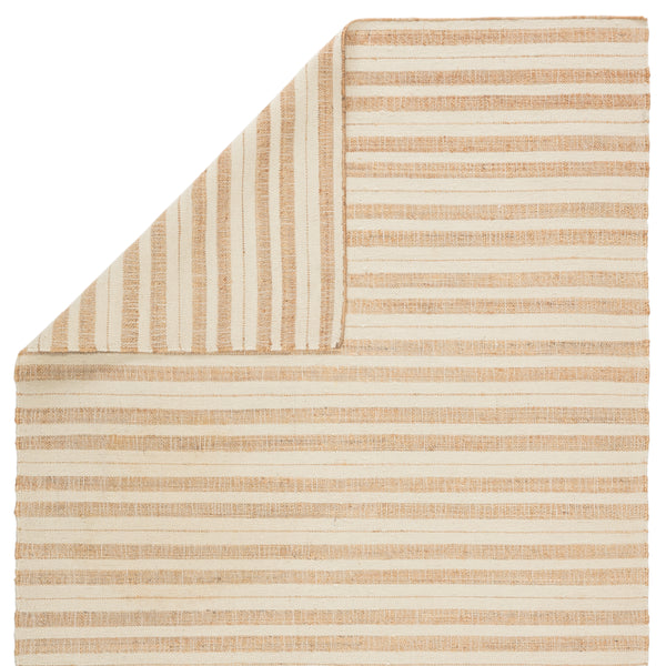 Jaipur Living Rey Natural  Striped Tan/ Ivory Area Rug (10'X14')