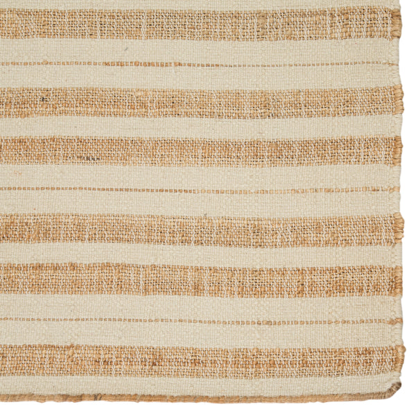 Jaipur Living Rey Natural  Striped Tan/ Ivory Area Rug (10'X14')