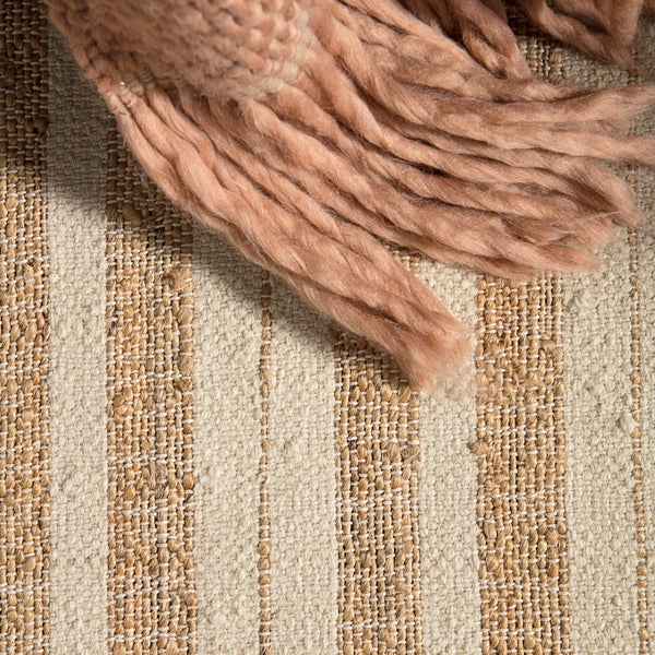 Jaipur Living Rey Natural  Striped Tan/ Ivory Area Rug (10'X14')