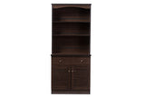 Agni Modern and Contemporary Dark Brown Buffet and Hutch Kitchen Cabinet