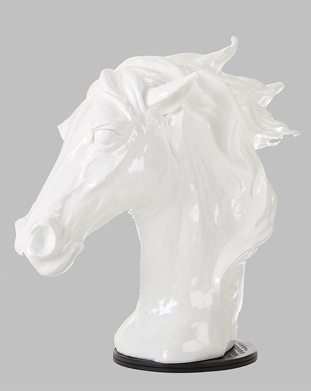 VIG Furniture Modrest SZ0002 - Modern White Horse Head Sculpture VGSZ-0002-WHT
