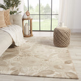 Jaipur Living Beatrix Floral Light Gray/ Cream Area Rug (9'2"X12'6")