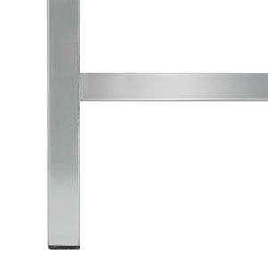 Hayden 3 Shelf Standing Desk in White / Chrome