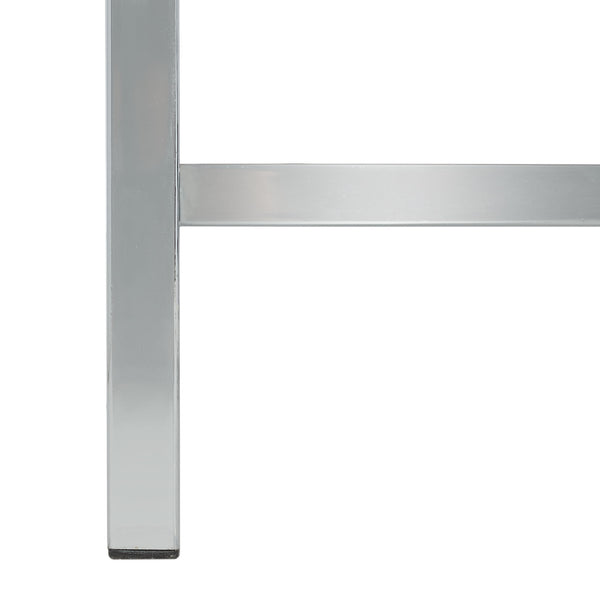 Hayden 3 Shelf Standing Desk in White / Chrome