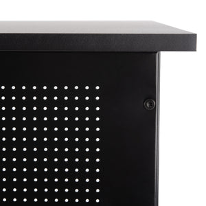 Hayden 3 Shelf Standing Desk in Black / Black