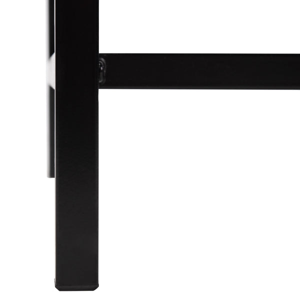 Hayden 3 Shelf Standing Desk in Black / Black