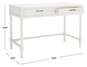 Filbert Writing Desk Distressed White Wood DSK5701A