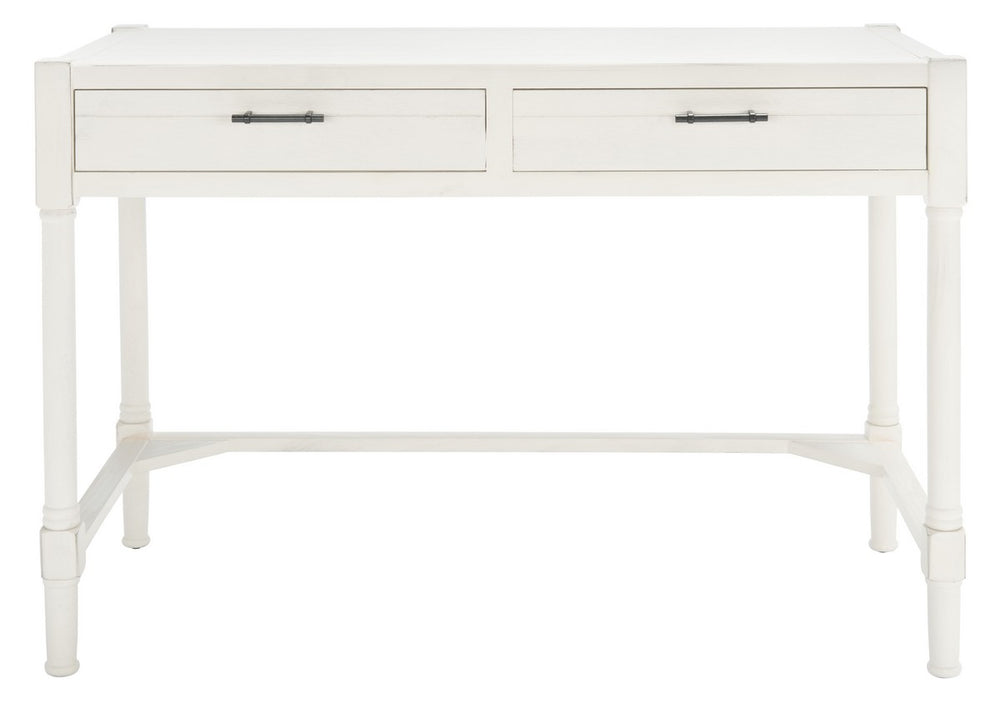 Filbert Writing Desk Distressed White Wood DSK5701A