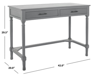 Ryder 2 Drawer Desk Distressed Grey Wood DSK5704B