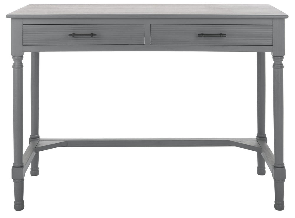 Ryder 2 Drawer Desk Distressed Grey Wood DSK5704B