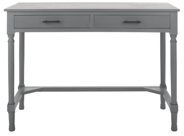 Ryder 2 Drawer Desk Distressed Grey Wood DSK5704B