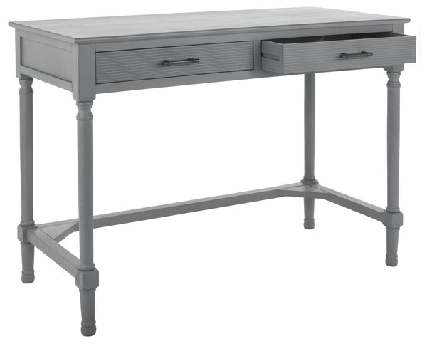 Ryder 2 Drawer Desk Distressed Grey Wood DSK5704B