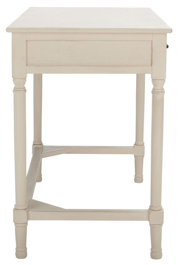 Peyton 2 Drawer Desk Distressed White Wood DSK5705A