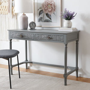 Josie 2 Drawer Desk Distressed Grey  Wood DSK5706B