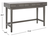 Hawthorn 3 Drawer Desk Distressed Grey Wood DSK5709B