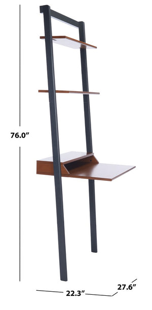 Pamella 2 Shelf Leaning Desk