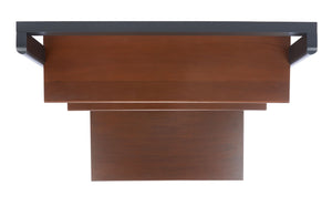 Pamella 2 Shelf Leaning Desk