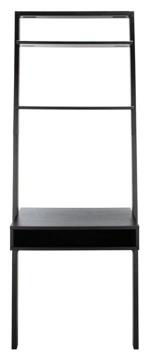 Kamy 2 Shelf Leaning Desk Black Wood DSK9401D