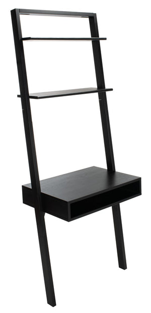 Kamy 2 Shelf Leaning Desk Black Wood DSK9401D