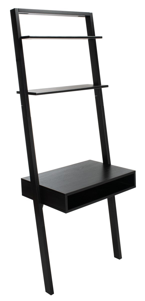 Kamy 2 Shelf Leaning Desk Black Wood DSK9401D