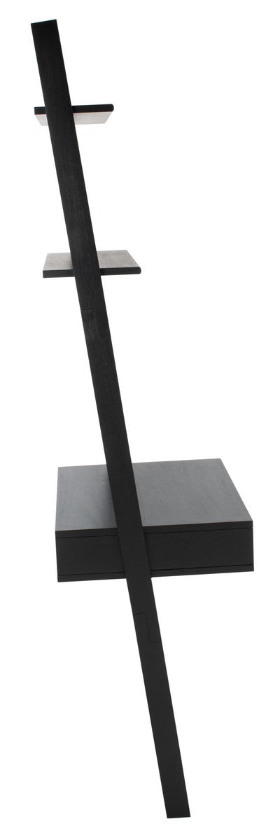 Kamy 2 Shelf Leaning Desk Black Wood DSK9401D