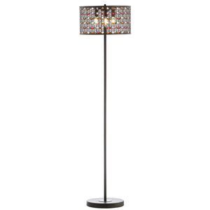 Mosiac Floor Lamp - Elegant Stained Glass Design with Jewel Tones, Oil Rubbed Bronze Base, 59.7" Height