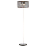 Mosiac Floor Lamp - Elegant Stained Glass Design with Jewel Tones, Oil Rubbed Bronze Base, 59.7" Height