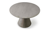 Kira Round Dining Table, Gray Oak Veneer Top And Base