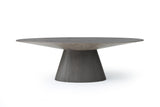 Bruno Oval Dining Table, Grey Oak Veneer,