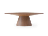 Bruno Oval Dining Table, Walnut Veneer