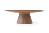 Bruno Oval Dining Table, Walnut Veneer