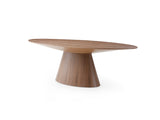 Bruno Oval Dining Table, Walnut Veneer