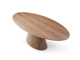 Bruno Oval Dining Table, Walnut Veneer