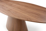 Bruno Oval Dining Table, Walnut Veneer