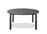 Aloha Indoor/Outdoor Extendable Oval Dining Table In Grey Aluminium, Powder-Coating Finished