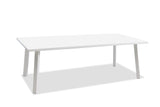Rio Indoor/Outdoor Rectangle Aluminum Dining Table Matte White