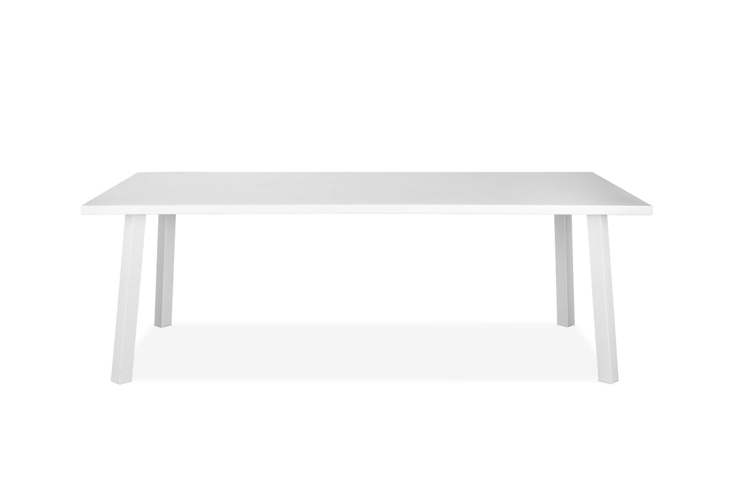 Rio Indoor/Outdoor Rectangle Aluminum Dining Table Matte White