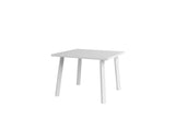Whiteline Modern Living Rio Indoor/Outdoor Square Aluminum Dining Table Matte White DT1593S-WHT