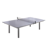 Tiana Tennis Game Table, Can Be Used As Large Dining Table, Dark Grey Ceramic Glass Top. Metal F...