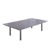 Tiana Tennis Game Table, Can Be Used As Large Dining Table, Dark Grey Ceramic Glass Top. Metal F...