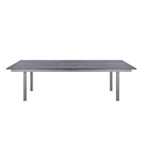 Tiana Tennis Game Table, Can Be Used As Large Dining Table, Dark Grey Ceramic Glass Top. Metal F...