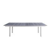 Tiana Tennis Game Table, Can Be Used As Large Dining Table, Light Grey Ceramic Glass Top. Metal ...