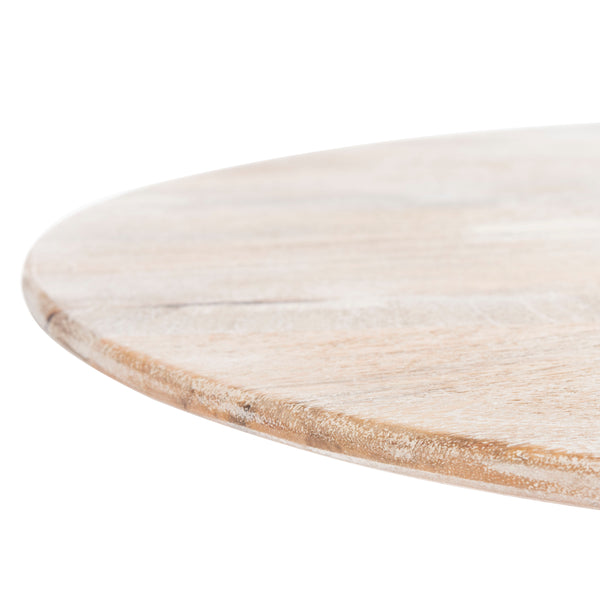 Axel Tripod Pub Table - Contemporary Grey Wash Finish with Chic Black Legs for Modern Living Spaces