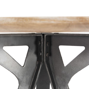 Axel Tripod Pub Table - Contemporary Grey Wash Finish with Chic Black Legs for Modern Living Spaces