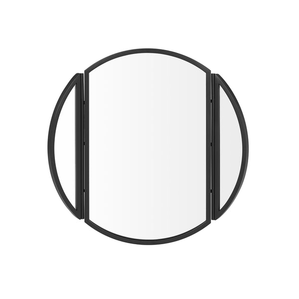 Walker Edison Dottie Modern/Contemporary Round Wall Mirror with Hinging Sides DTTA6JBL