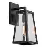 Bethel Black Wall Sconce in Metal & Glass